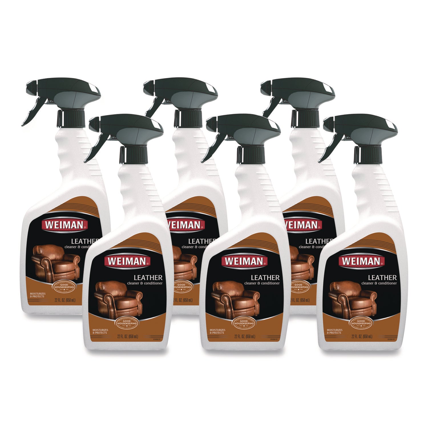 Leather Cleaner and Conditioner, Floral Scent, 22 oz Trigger Spray Bottle, 6/CT