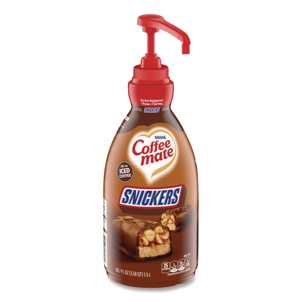 Liquid Coffee Creamer, Snickers, 1.5 Liter Pump Bottle