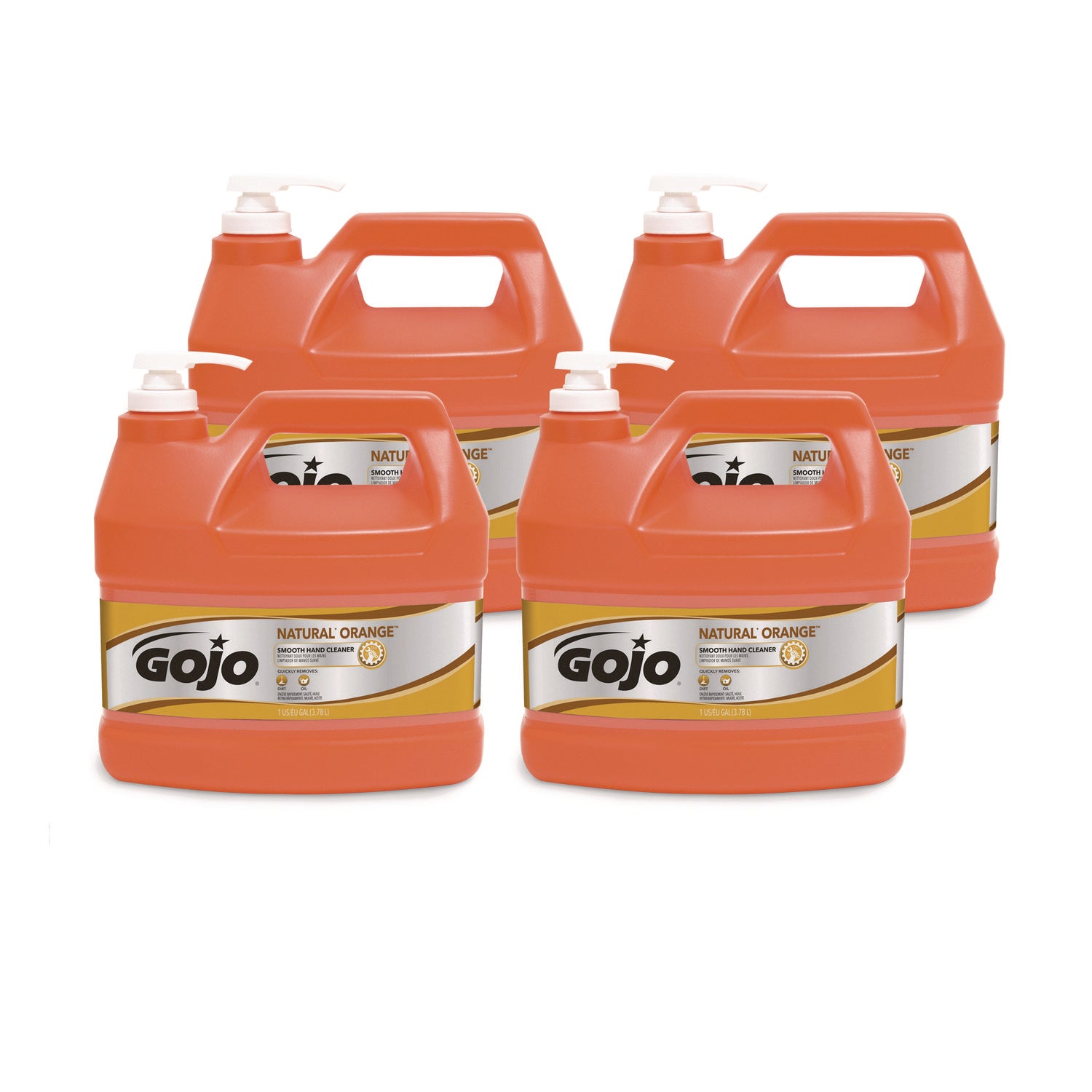 NATURAL ORANGE Smooth Hand Cleaner, Citrus Scent, 1 gal Pump Dispenser, 4/Carton