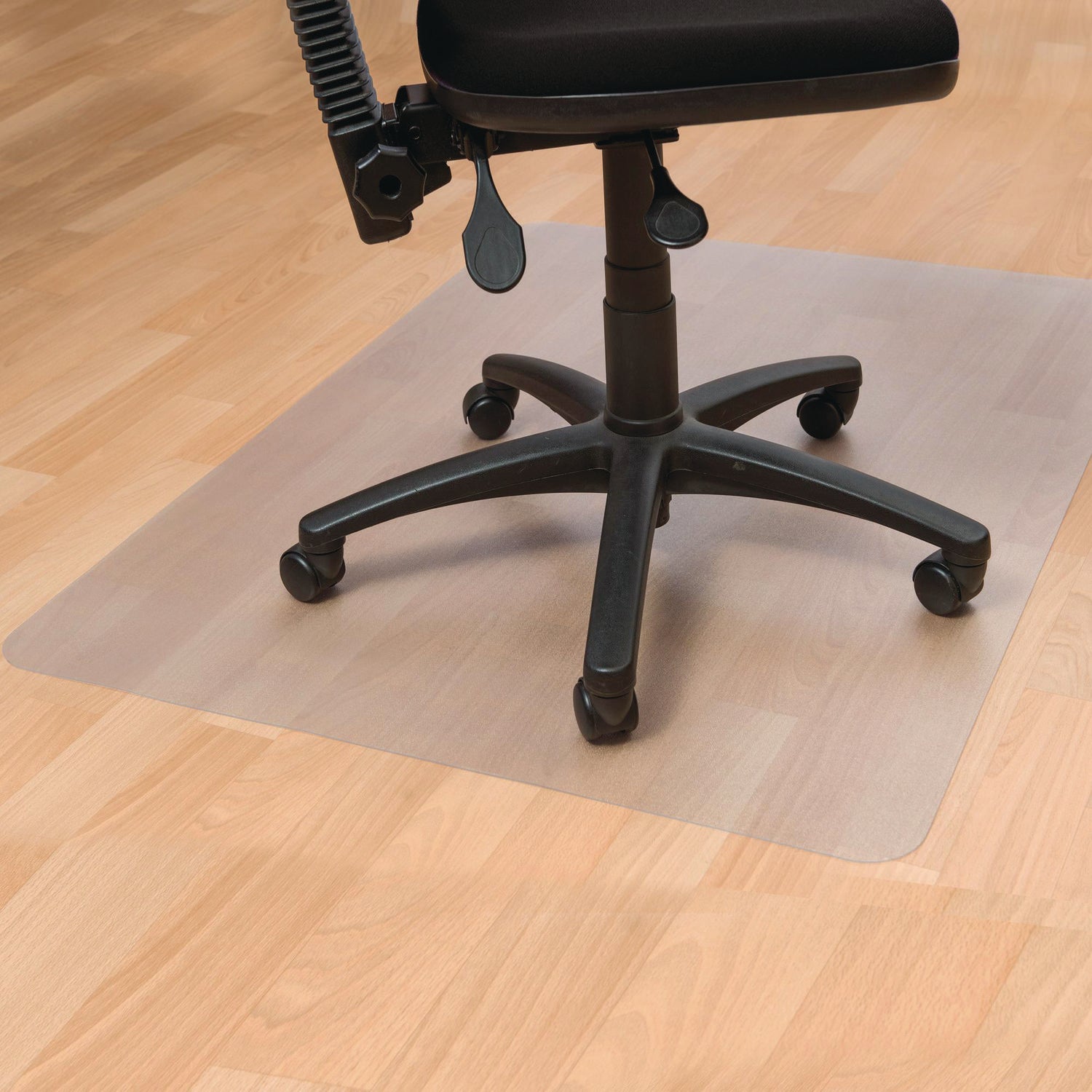 Cleartex Advantagemat Phthalate Free PVC Chair Mat for Hard Floors, 53 x 45, Clear
