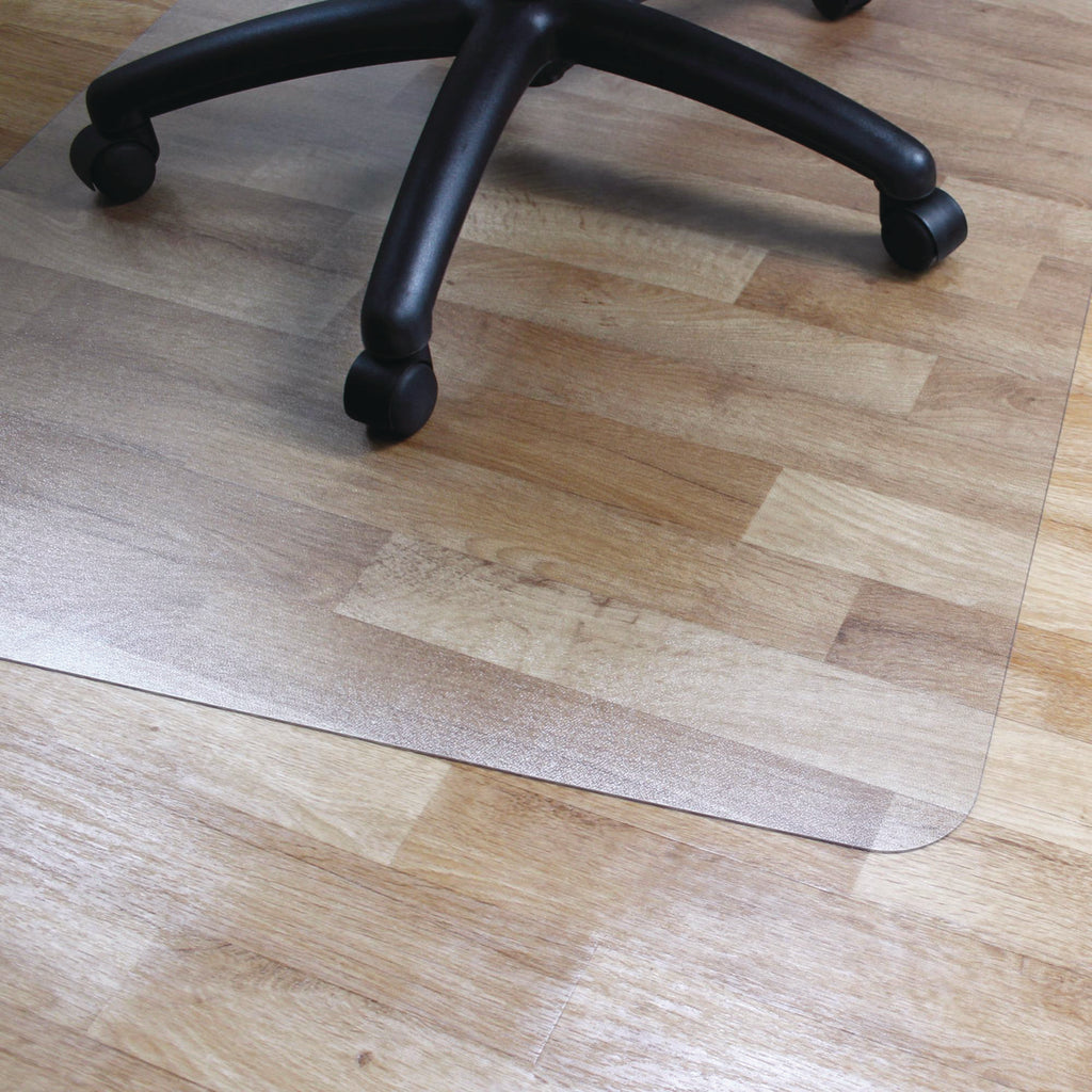Cleartex Advantagemat Phthalate Free PVC Chair Mat for Hard Floors, 53 x 45, Clear