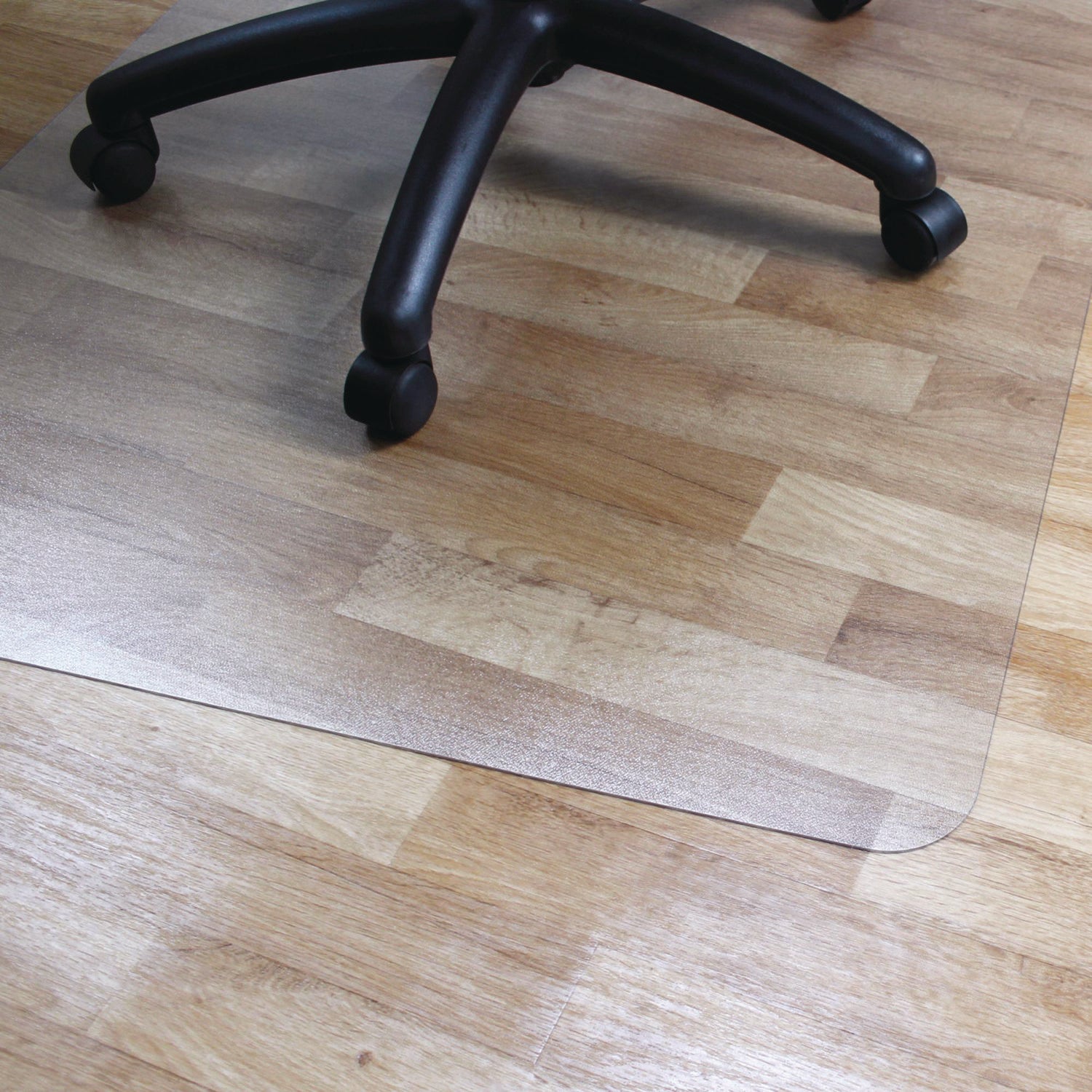 Cleartex Advantagemat Phthalate Free PVC Chair Mat for Hard Floors, 53 x 45, Clear