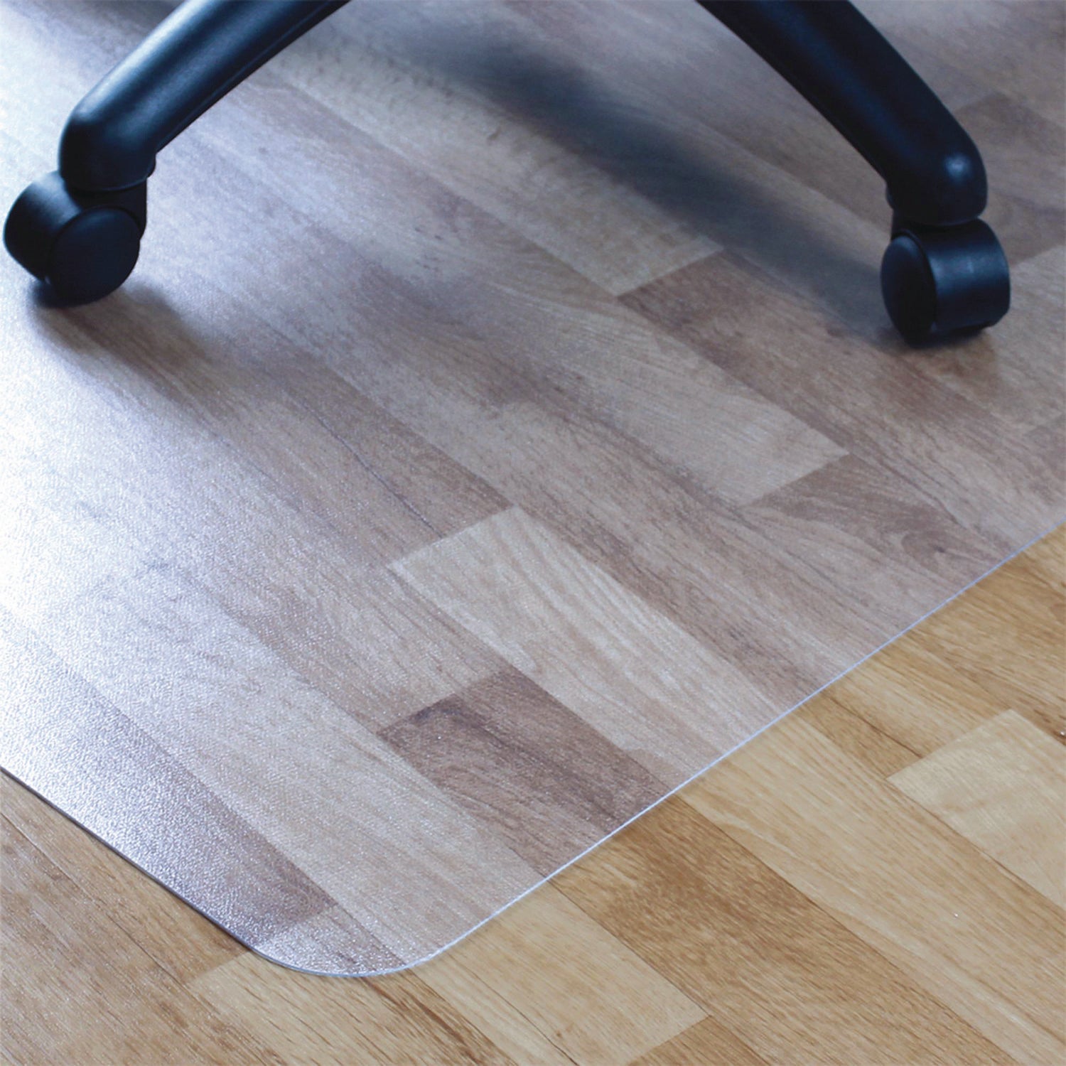 Cleartex Advantagemat Phthalate Free PVC Chair Mat for Hard Floors, 53 x 45, Clear