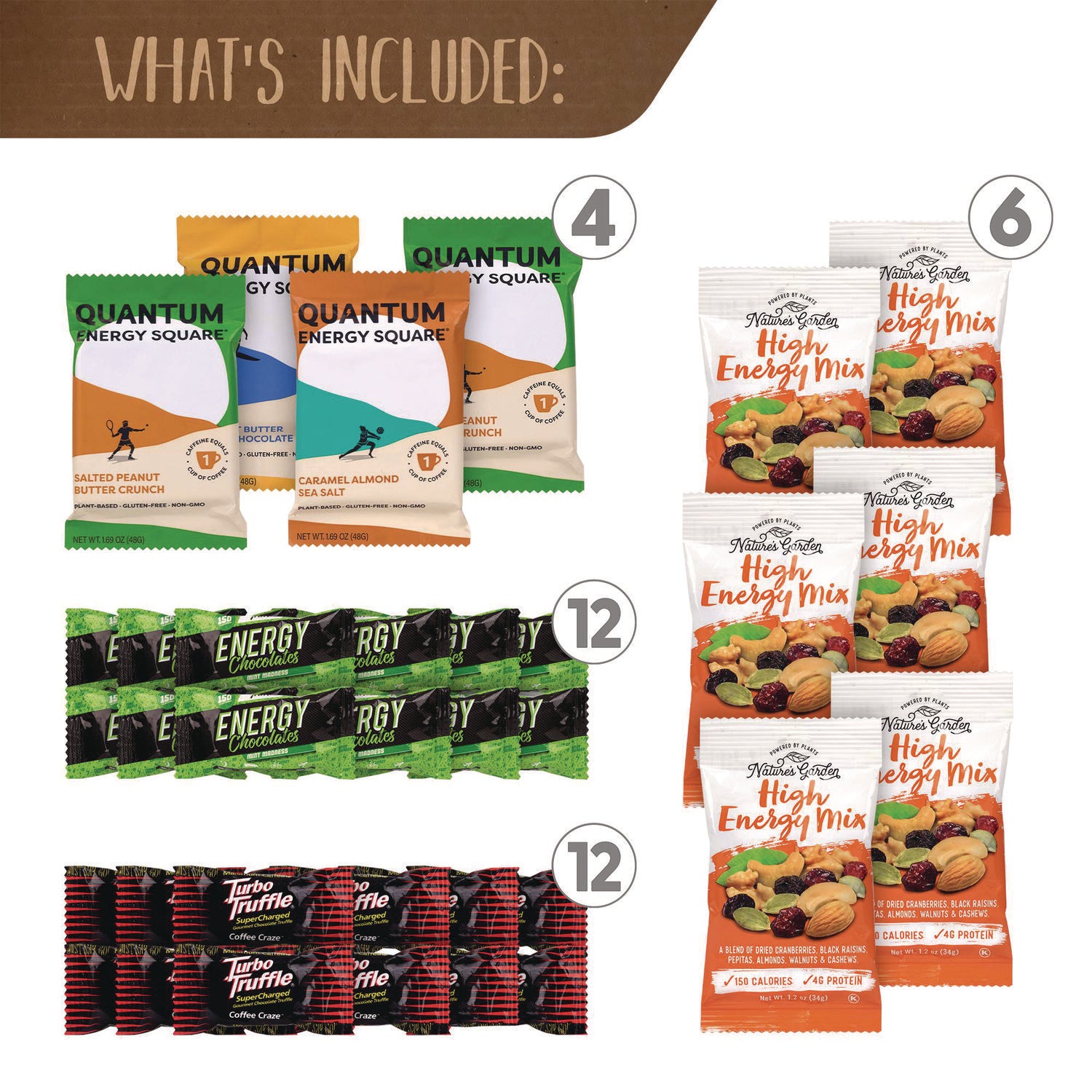 Energy Snack Box, 60 Assorted Snacks/Box, Ships in 1-3 Business Days
