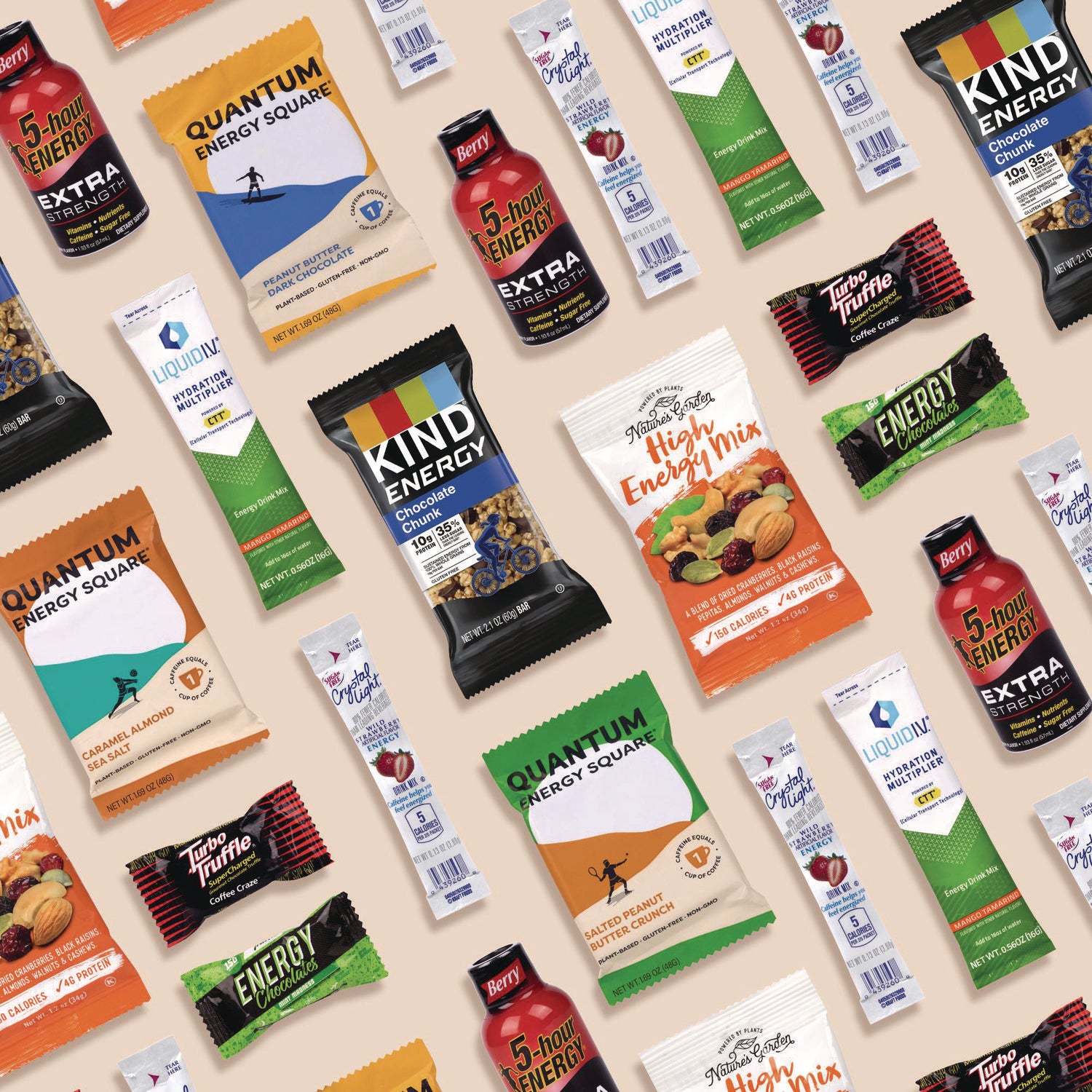 Energy Snack Box, 60 Assorted Snacks/Box, Ships in 1-3 Business Days