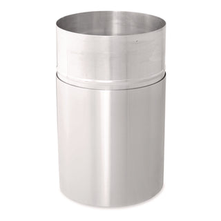 Rubbermaid Commercial - Two-Piece Open Top Indoor Receptacle, Round, Satin Aluminum, 35 gal, Sold as 1 EA