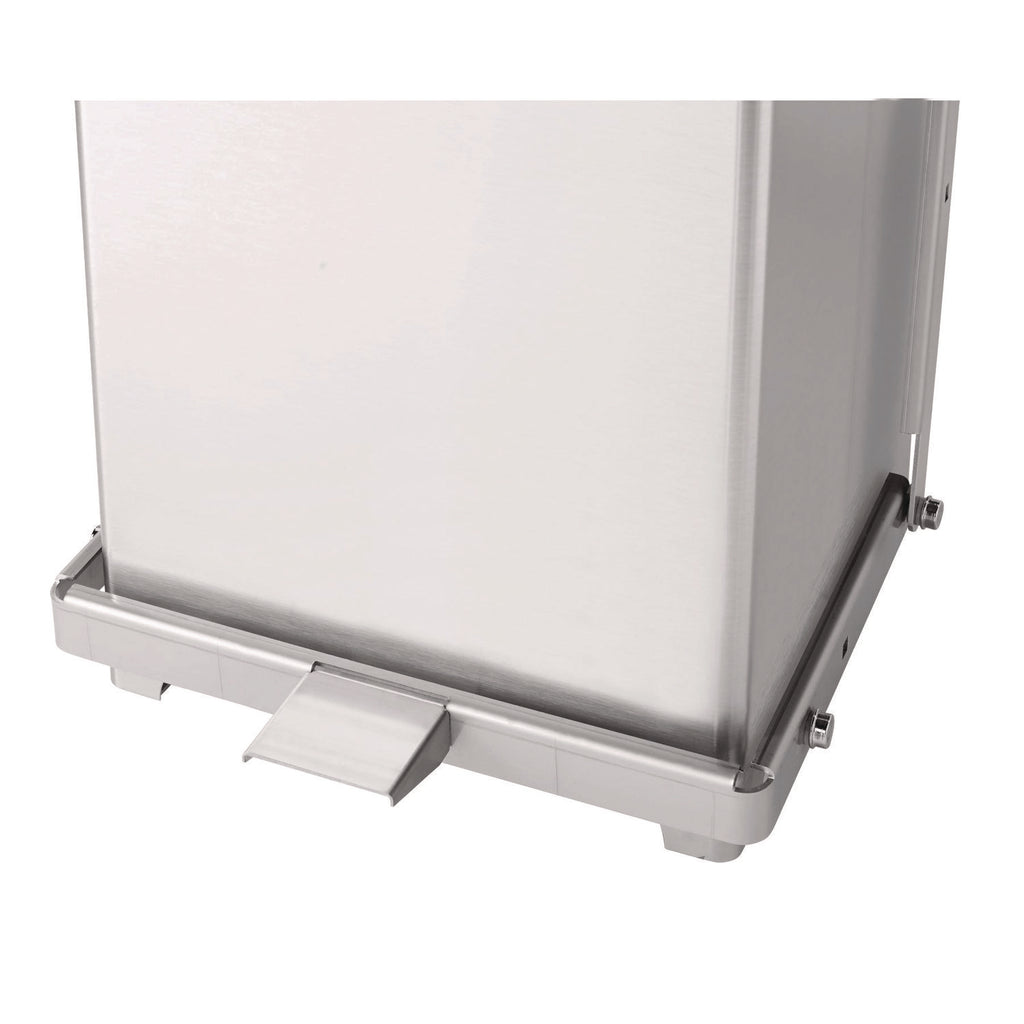 Defenders Heavy-Duty Steel Step Can, 6.5 gal, Stainless Steel