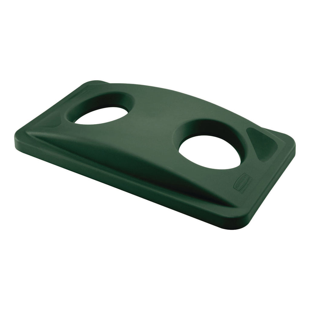 Slim Jim Bottle and Can Recycling Top, 20.38w x 11.38d x 2.75h, Green