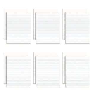 Glue Top Pads, Wide/Legal Rule, 50 White 8.5 x 11 Sheets, Dozen