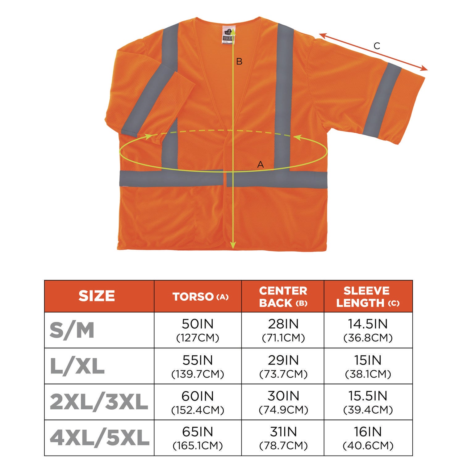 GloWear 8310HL Type R Class 3 Economy Mesh Vest, Small to Medium, Orange, Ships in 1-3 Business Days