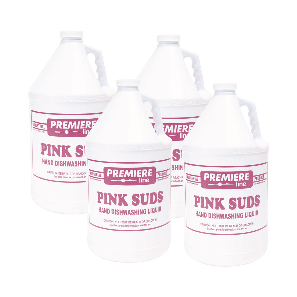Premier Pink-Suds Pot and Pan Cleaner, 1 gal, Bottle, 4/Carton
