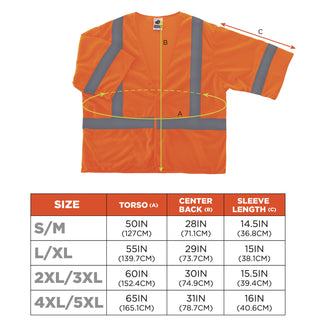 GloWear 8310HL Type R Class 3 Economy Mesh Vest, 4X-Large to 5X-Large, Orange, Ships in 1-3 Business Days