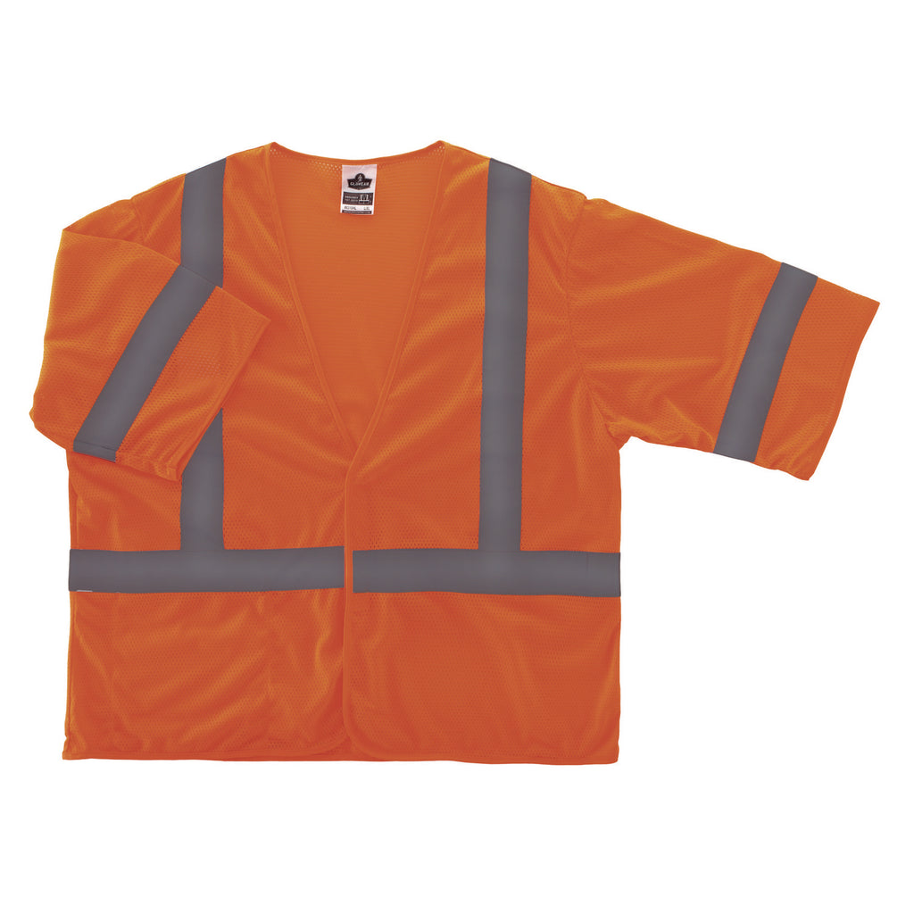 GloWear 8310HL Type R Class 3 Economy Mesh Vest, 4X-Large to 5X-Large, Orange, Ships in 1-3 Business Days