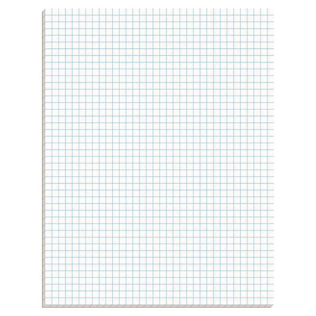 Quadrille Pads, Quadrille Rule (4 sq/in), 50 White (Heavyweight 20 lb Bond) 8.5 x 11 Sheets