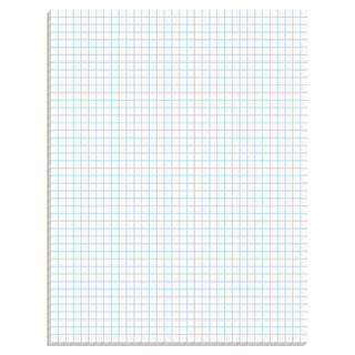 Quadrille Pads, Quadrille Rule (4 sq/in), 50 White (Heavyweight 20 lb Bond) 8.5 x 11 Sheets