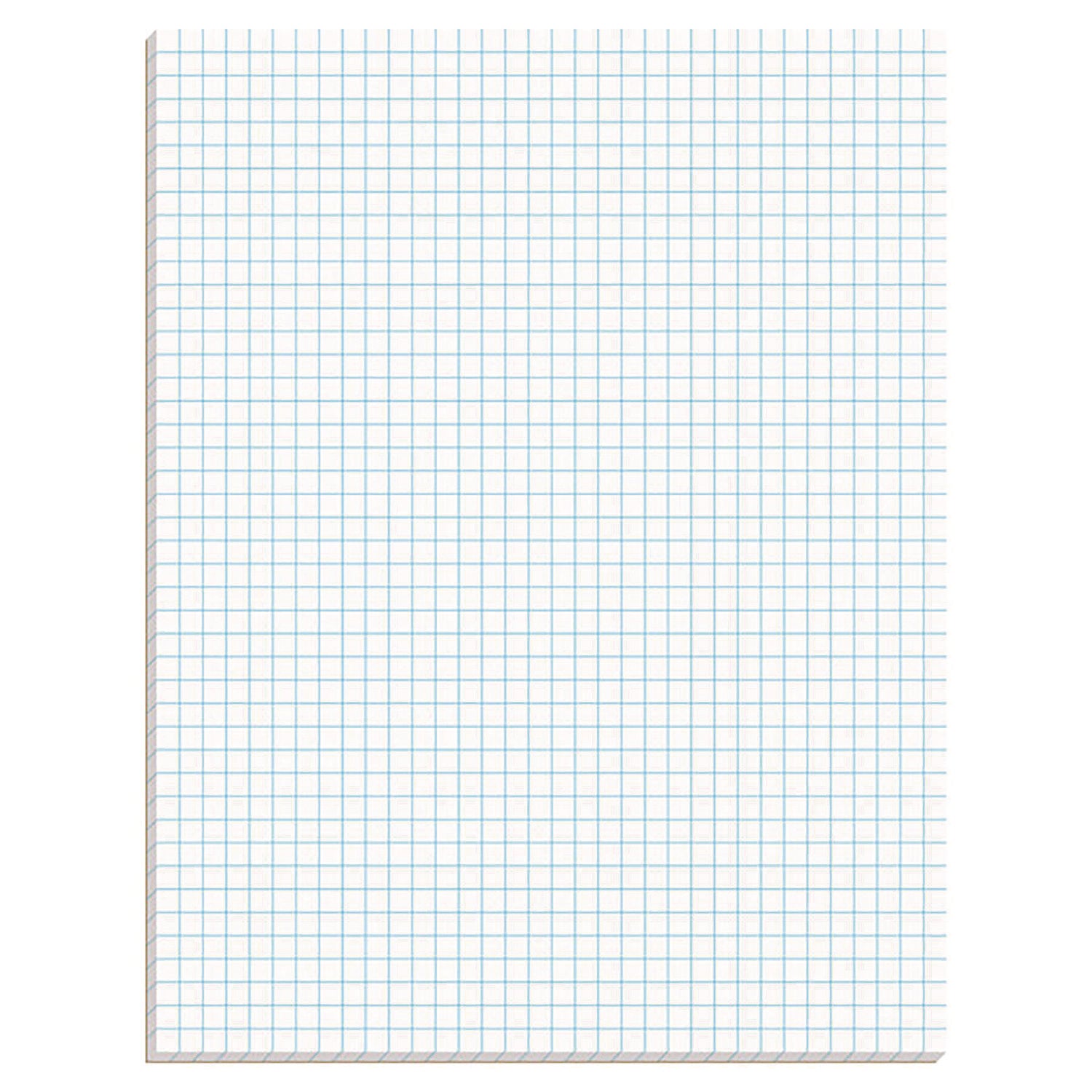 Quadrille Pads, Quadrille Rule (4 sq/in), 50 White (Heavyweight 20 lb Bond) 8.5 x 11 Sheets