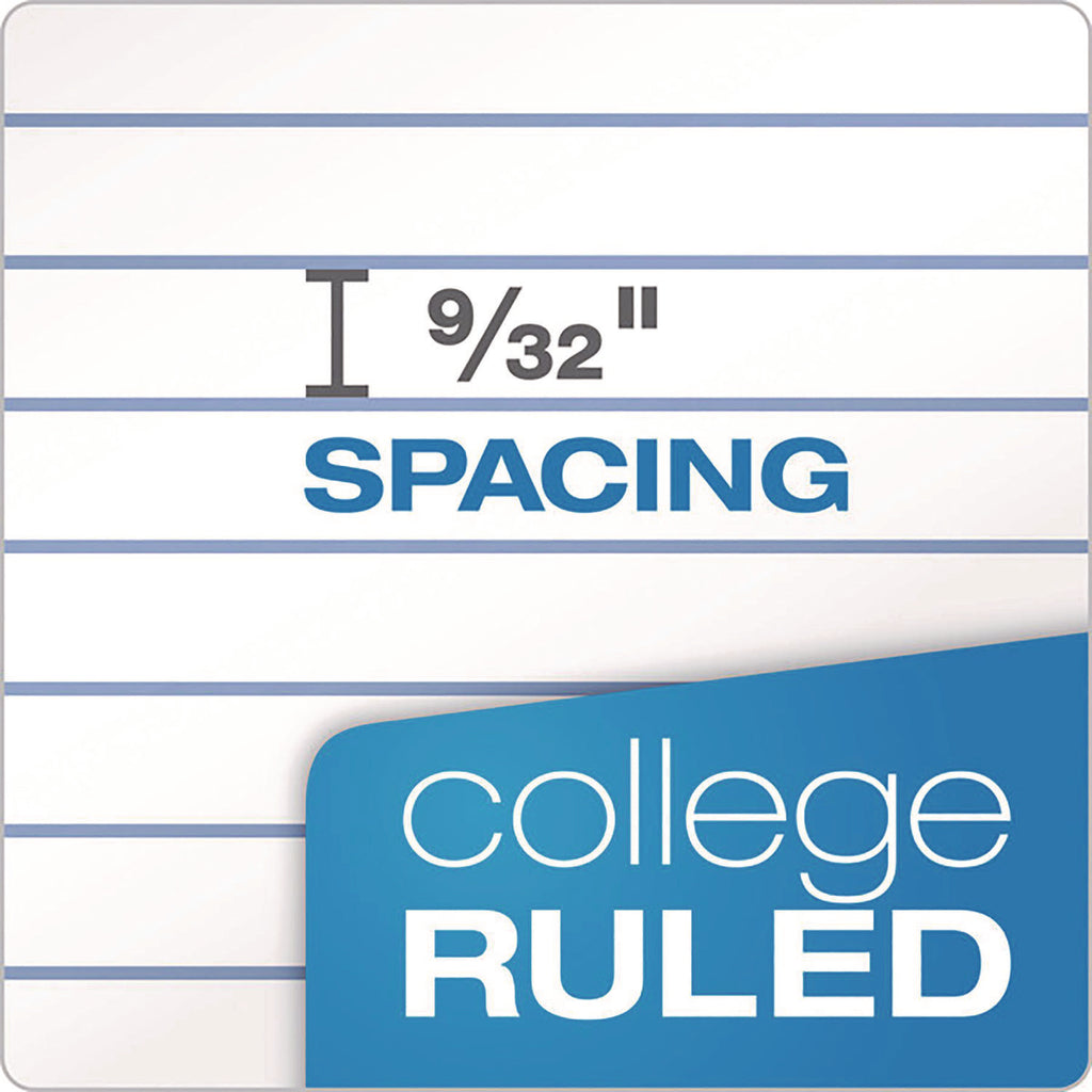Double Docket Ruled Pads with Extra Sturdy Back, Medium/College Rule, 100 White 8.5 x 11.75 Sheets
