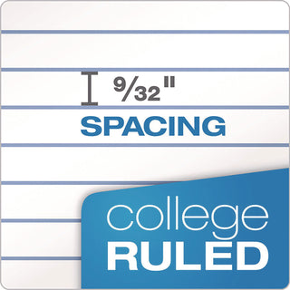 Double Docket Ruled Pads with Extra Sturdy Back, Medium/College Rule, 100 White 8.5 x 11.75 Sheets