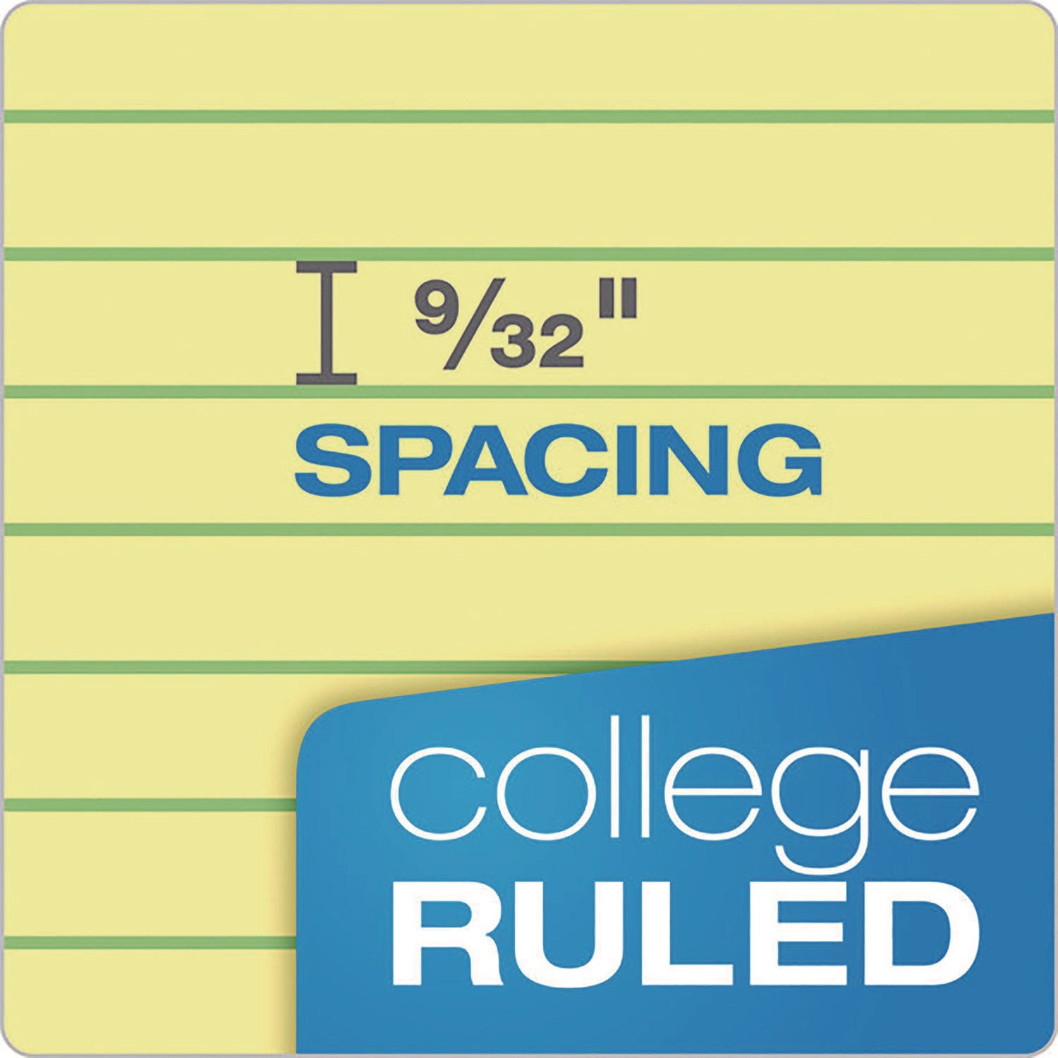 Double Docket Ruled Pads with Extra Sturdy Back, Medium/College Rule, 100 Canary-Yellow 8.5 x 11.75 Sheets