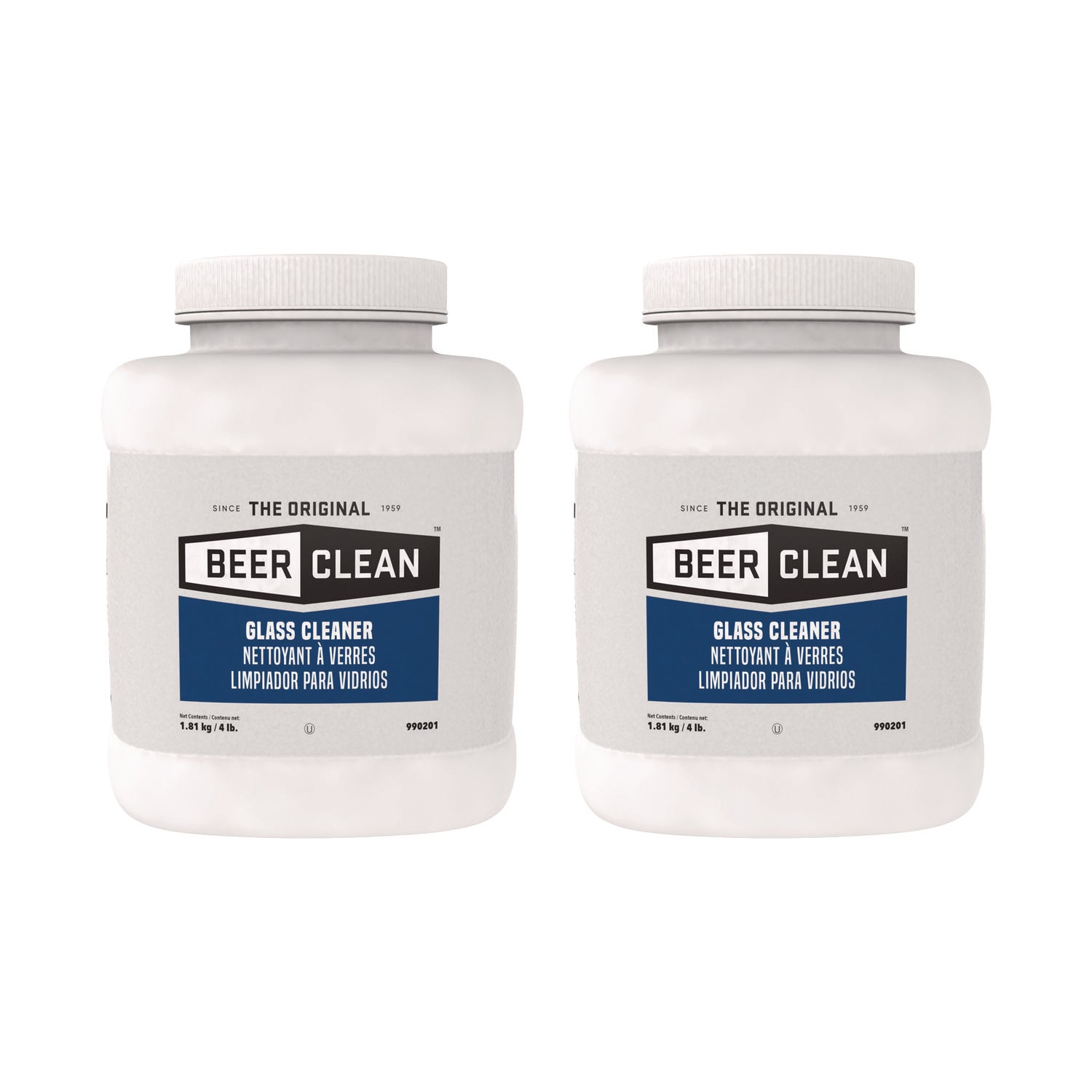 Beer Clean Glass Cleaner, Unscented, Powder, 4 lb. Container