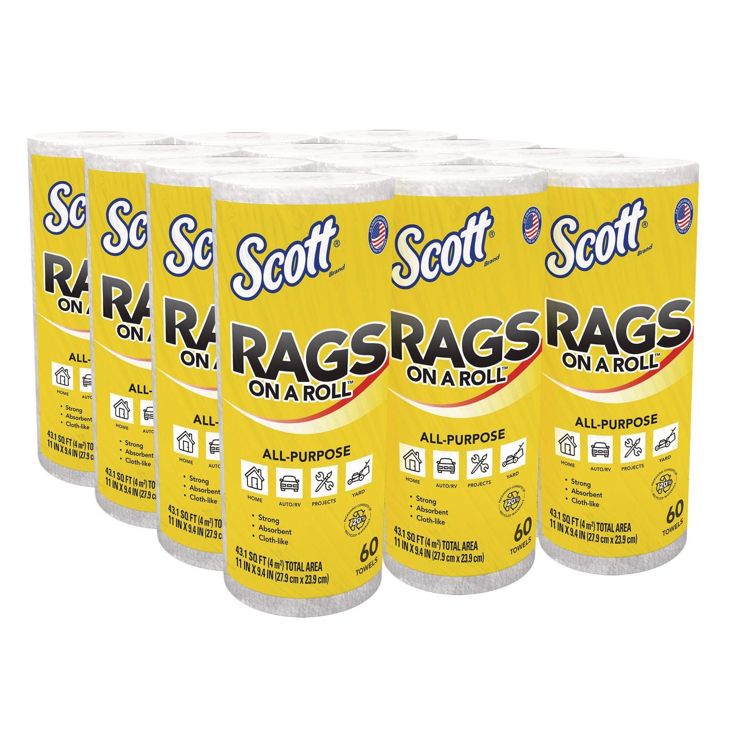 Wiper,Roll,12/Ct,Wh