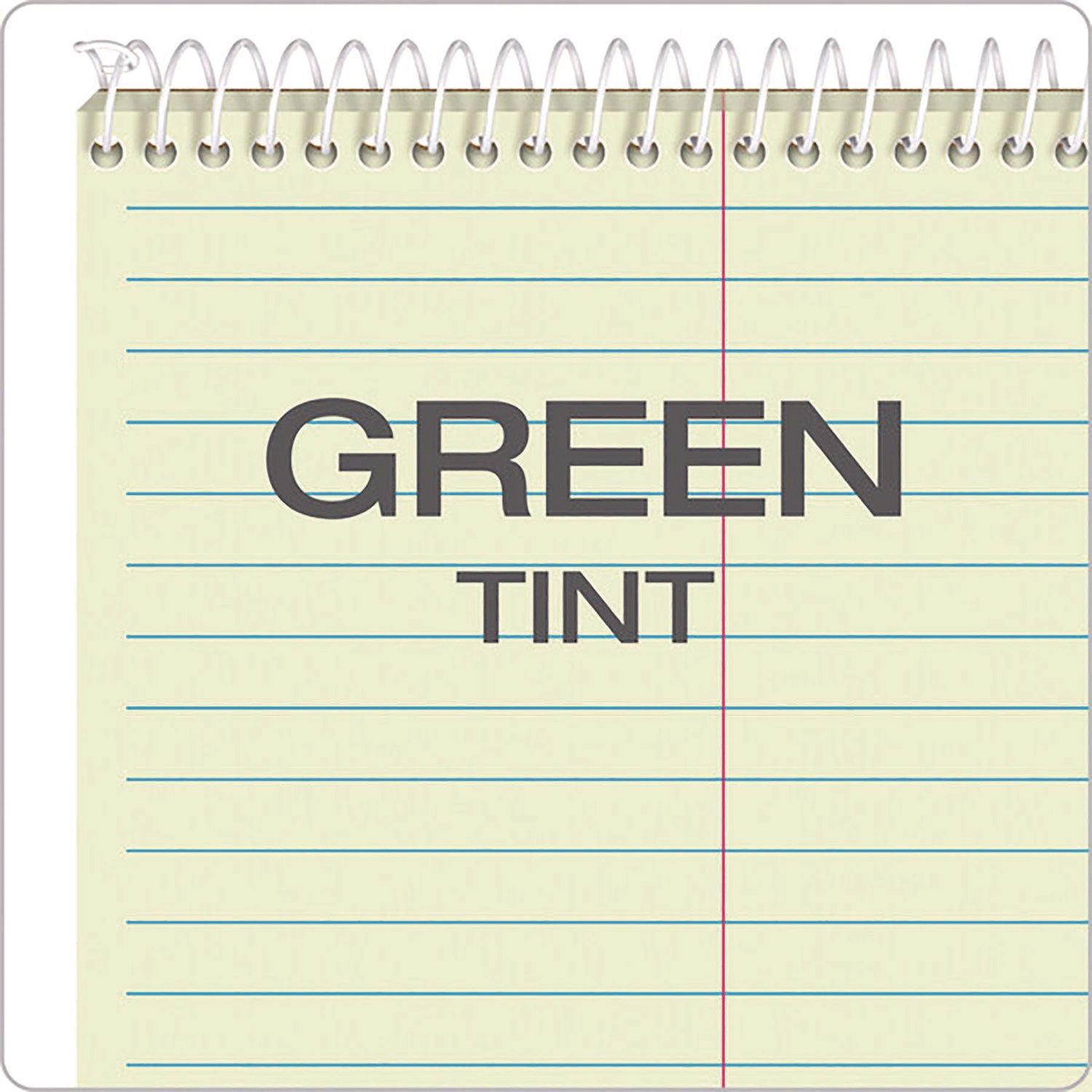Gregg Steno Pads, Gregg Rule, 60 Green-Tint 6 x 9 Sheets
