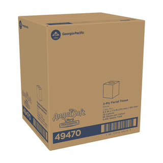 Angel Soft Professional Series Facial Tissue - 2 Ply - White - Soft - For Face, Office, Hotel, Medical, Dining, Casino - 36 / Carton