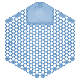 Wave 3D Urinal Deodorizer Screen, Cotton Blossom Scent, Blue, 10/Box