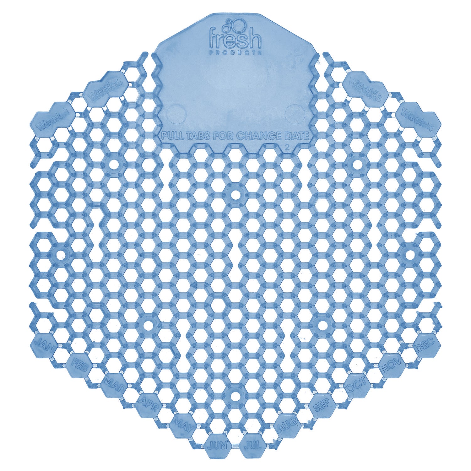 Wave 3D Urinal Deodorizer Screen, Cotton Blossom Scent, Blue, 10/Box
