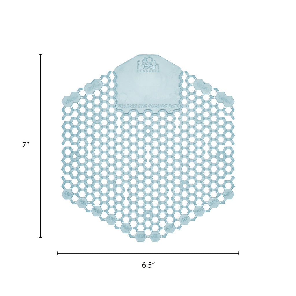Wave 3D Urinal Deodorizer Screen, Ocean Mist Scent, Blue, 10 Screens/Box