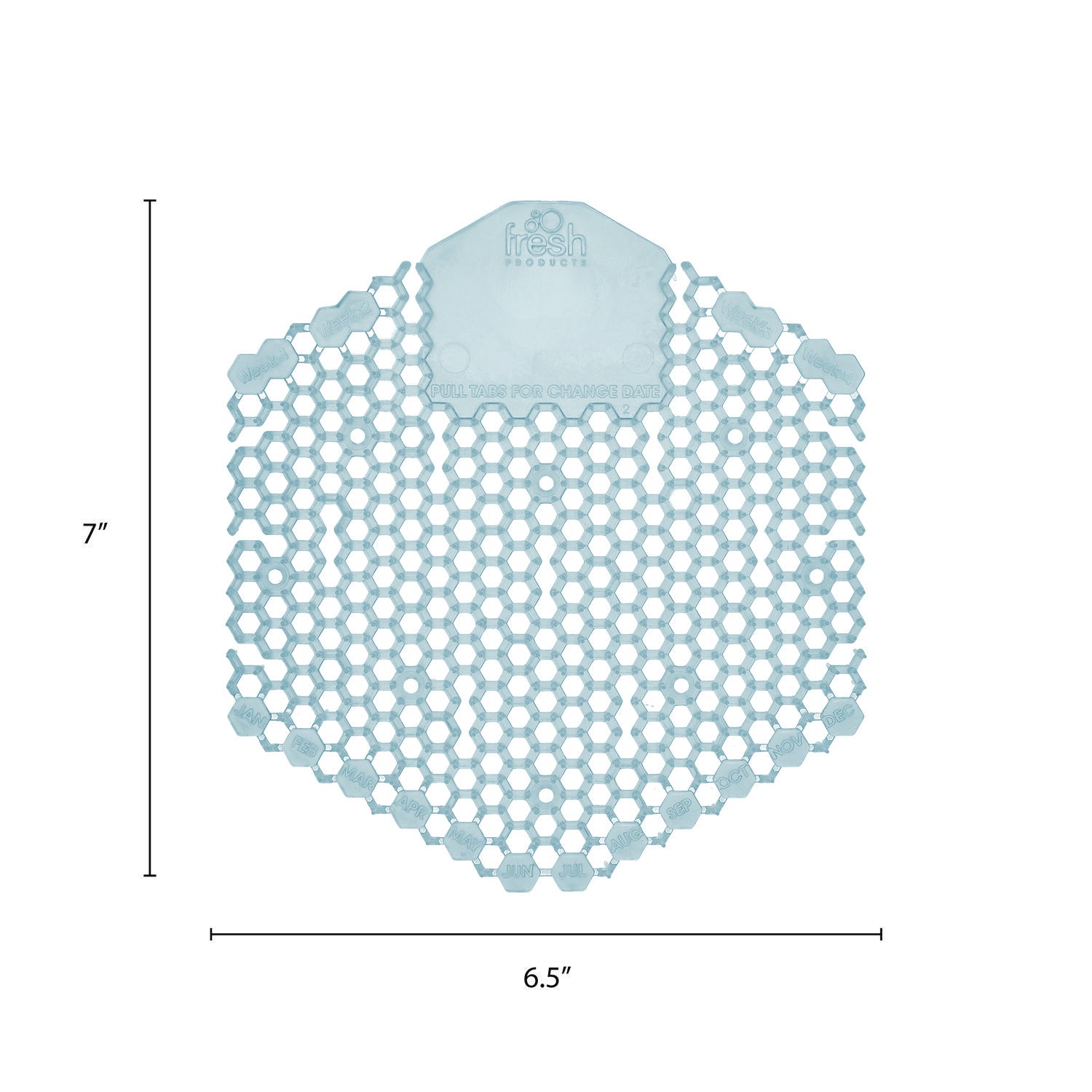 Wave 3D Urinal Deodorizer Screen, Ocean Mist Scent, Blue, 10 Screens/Box