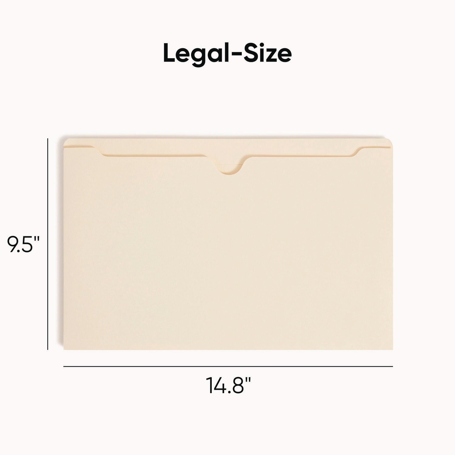 Manila File Jackets, 2-Ply Straight Tab, Legal Size, Manila, 50/Box