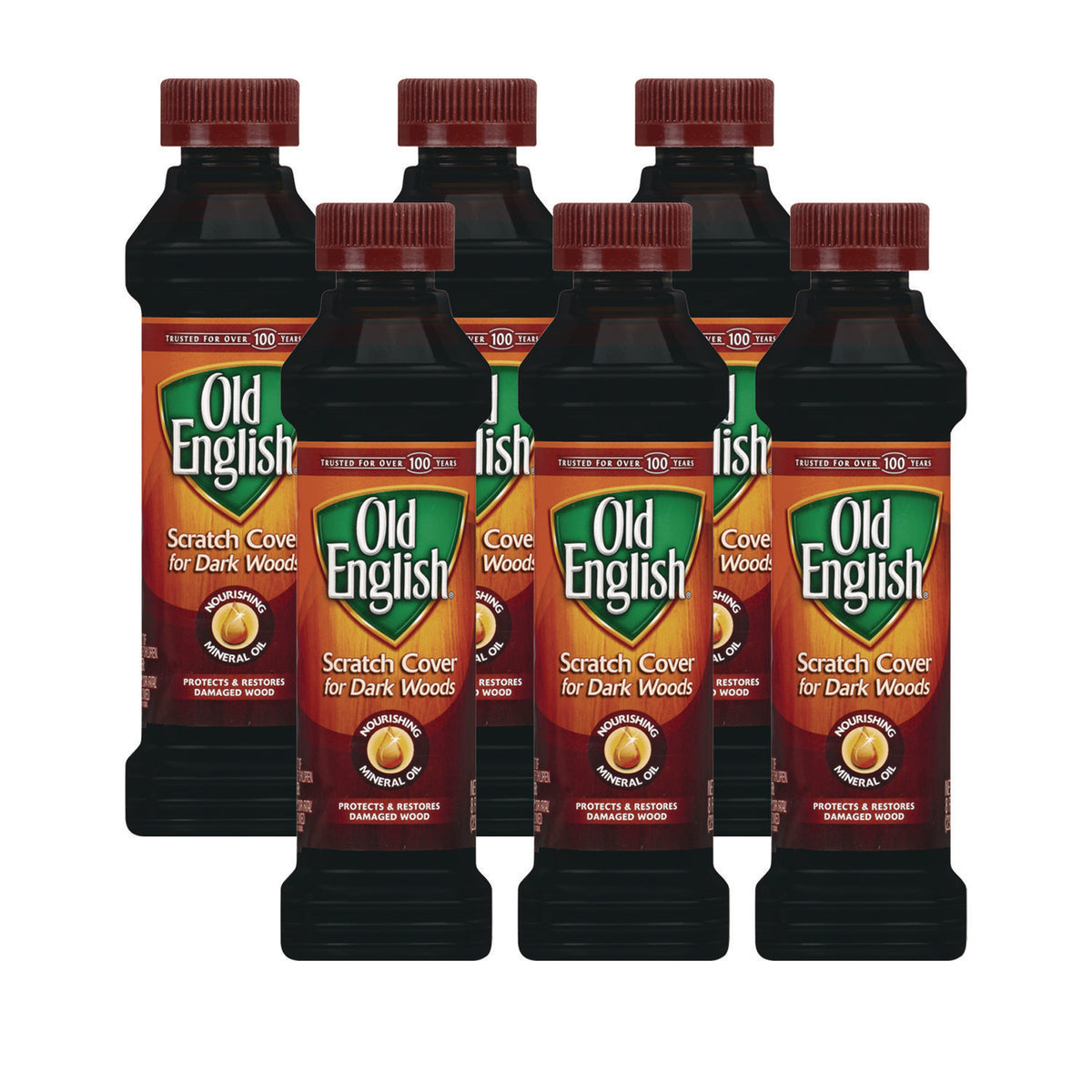 Furniture Scratch Cover, For Dark Woods, 8oz Bottle, Sold as 1 Each