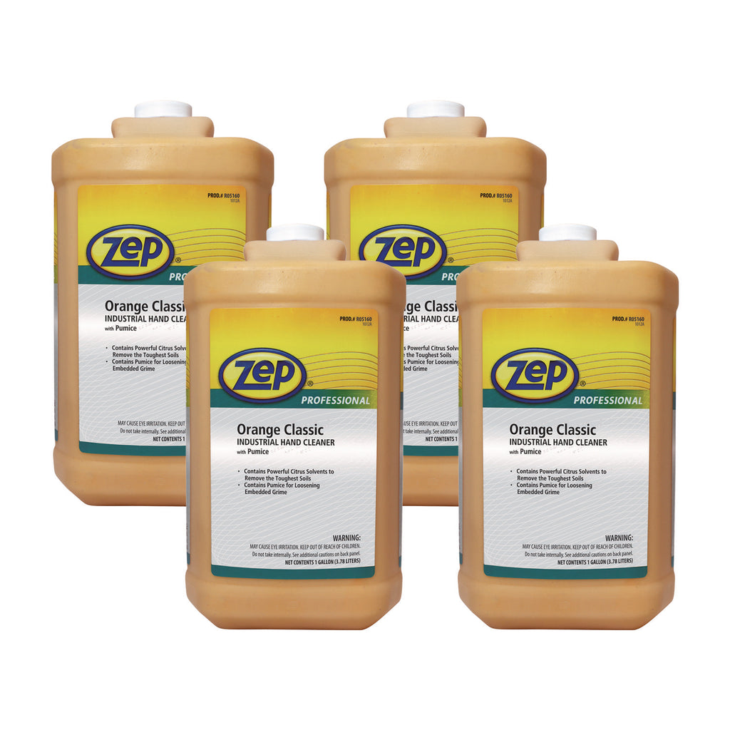 Industrial Hand Cleaner, Orange, 1 gal Bottle, 4/Carton