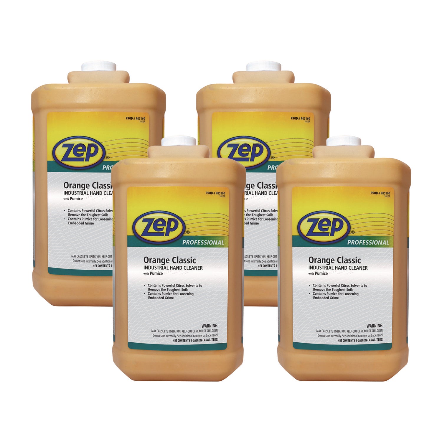 Industrial Hand Cleaner, Orange, 1 gal Bottle, 4/Carton