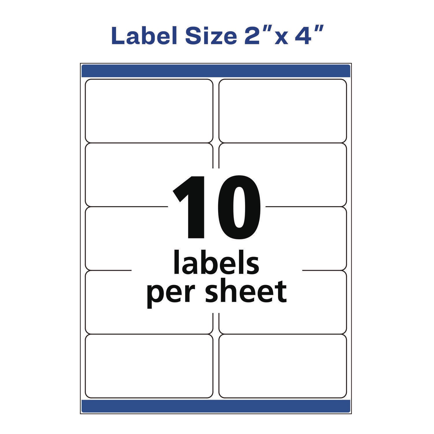 Avery TrueBlock Shipping Labels, Sure Feed Technology, Permanent Adhesive, 2" x 4" , 5,000 Labels (95910) - Avery Shipping Labels, Sure Feed, 2" x 4" , 5,000 Labels (95910)