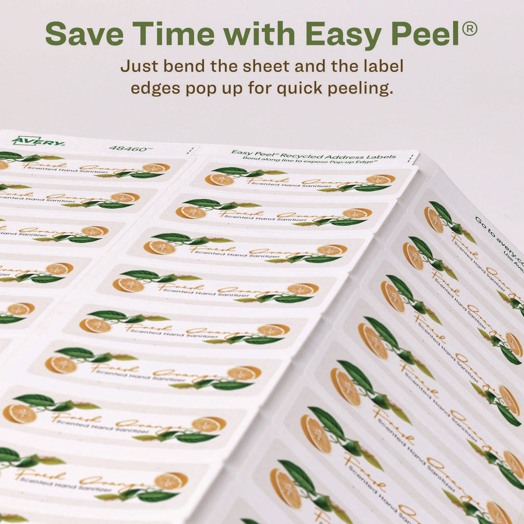 EcoFriendly Mailing Labels, Inkjet/Laser Printers, 1 x 2.63, White, 30/Sheet, 100 Sheets/Pack