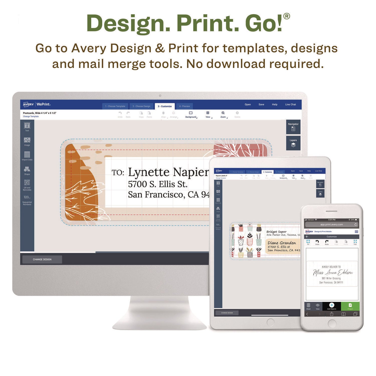 EcoFriendly Mailing Labels, Inkjet/Laser Printers, 3.33 x 4, White, 6/Sheet, 100 Sheets/Pack