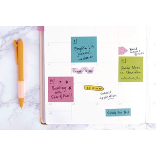 Post-it Super Sticky Notes Cubes - 3" x 3" - Square - 400 Sheets per Pad - Multicolor - Sticky, Adhesive - 1 Each