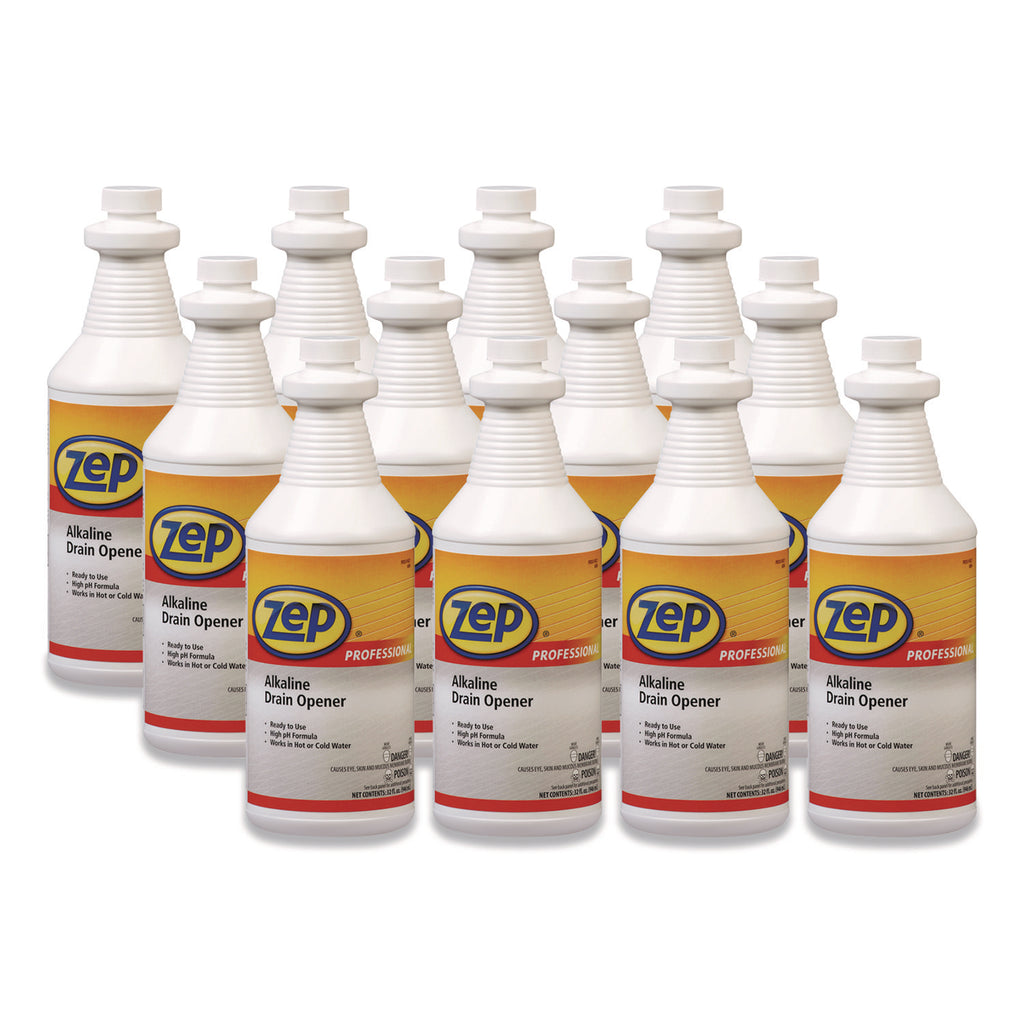 Alkaline Drain Opener Quart Bottle, 12/Carton