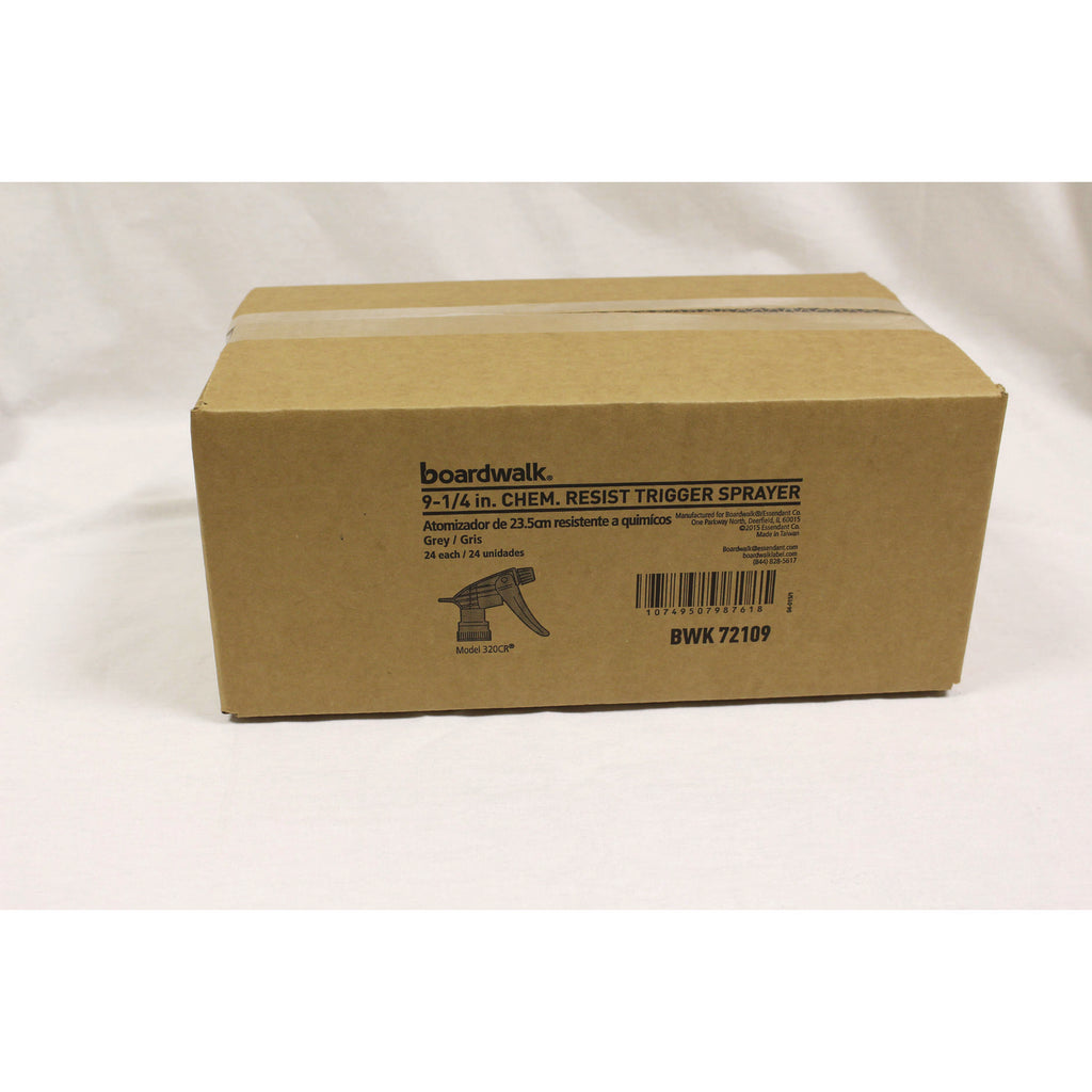 Chemical-Resistant Trigger Sprayer 320CR, 9.5" Tube, Gray, 24/Carton