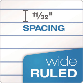 Coil-Lock Wirebound Notebooks, 3-Hole Punched, 1-Subject, Wide/Legal Rule, Randomly Assorted Covers, (70) 10.5 x 8 Sheets