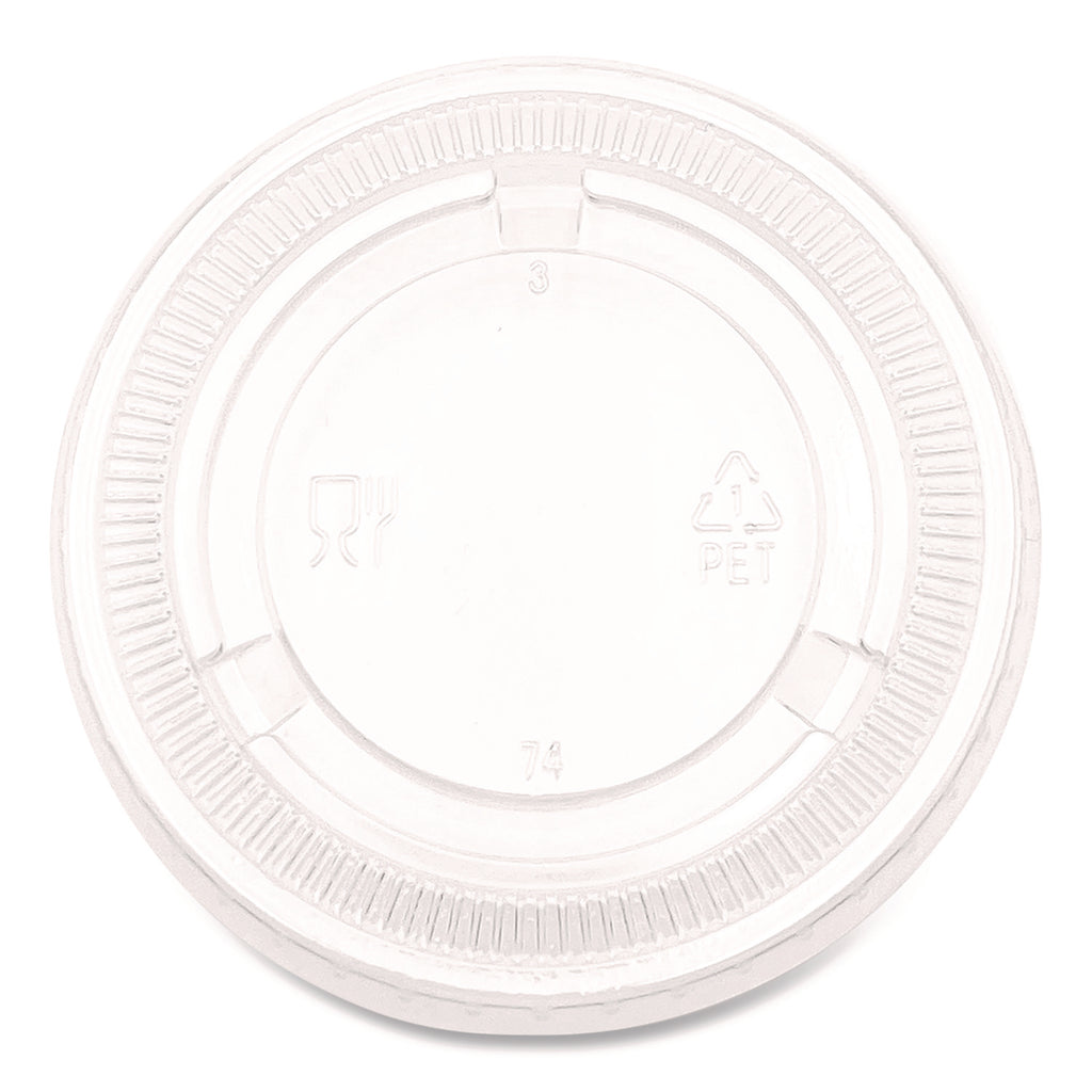 Souffle/Portion Cup Lids, Fits 3.25 oz to 5.5 oz Portion Cups, Clear, 2,500/Pack