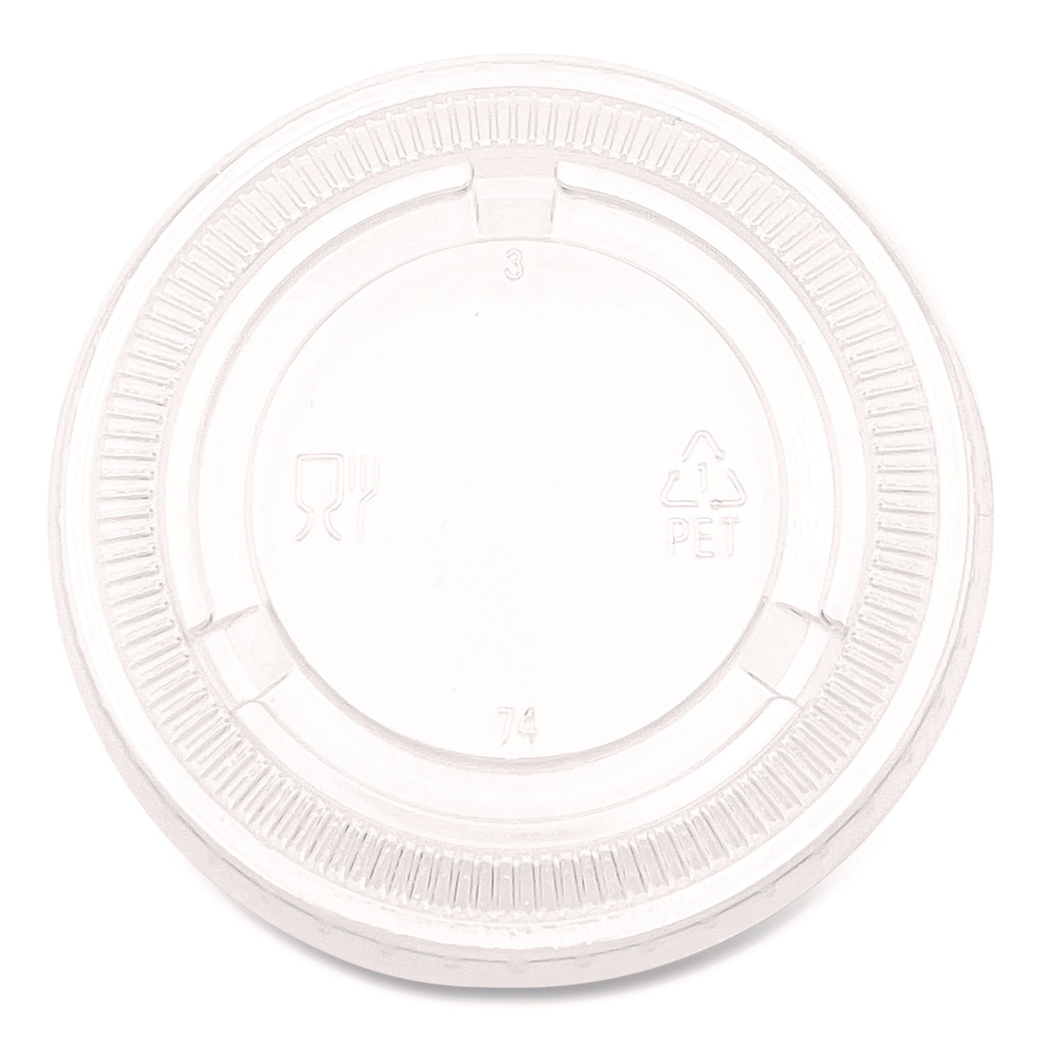 Souffle/Portion Cup Lids, Fits 3.25 oz to 5.5 oz Portion Cups, Clear, 2,500/Pack