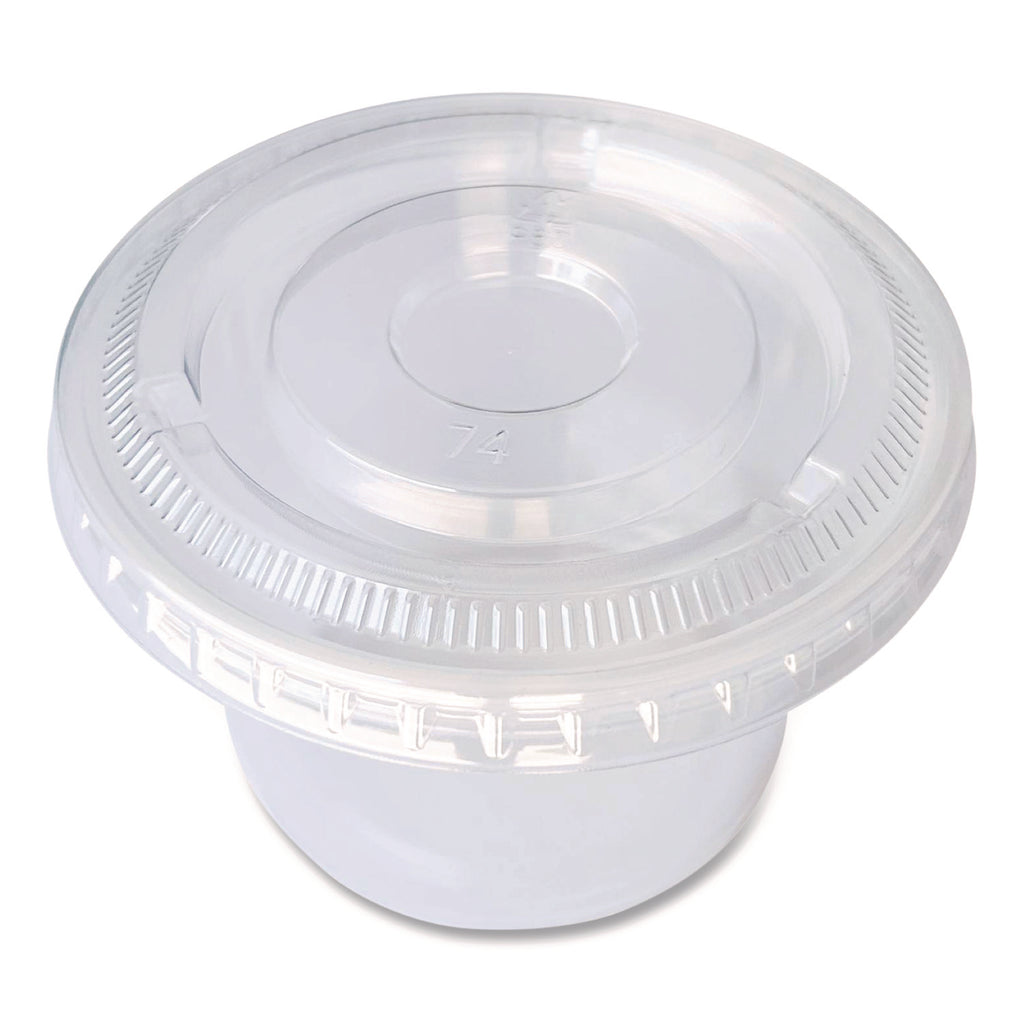 Souffle/Portion Cup Lids, Fits 3.25 oz to 5.5 oz Portion Cups, Clear, 2,500/Pack