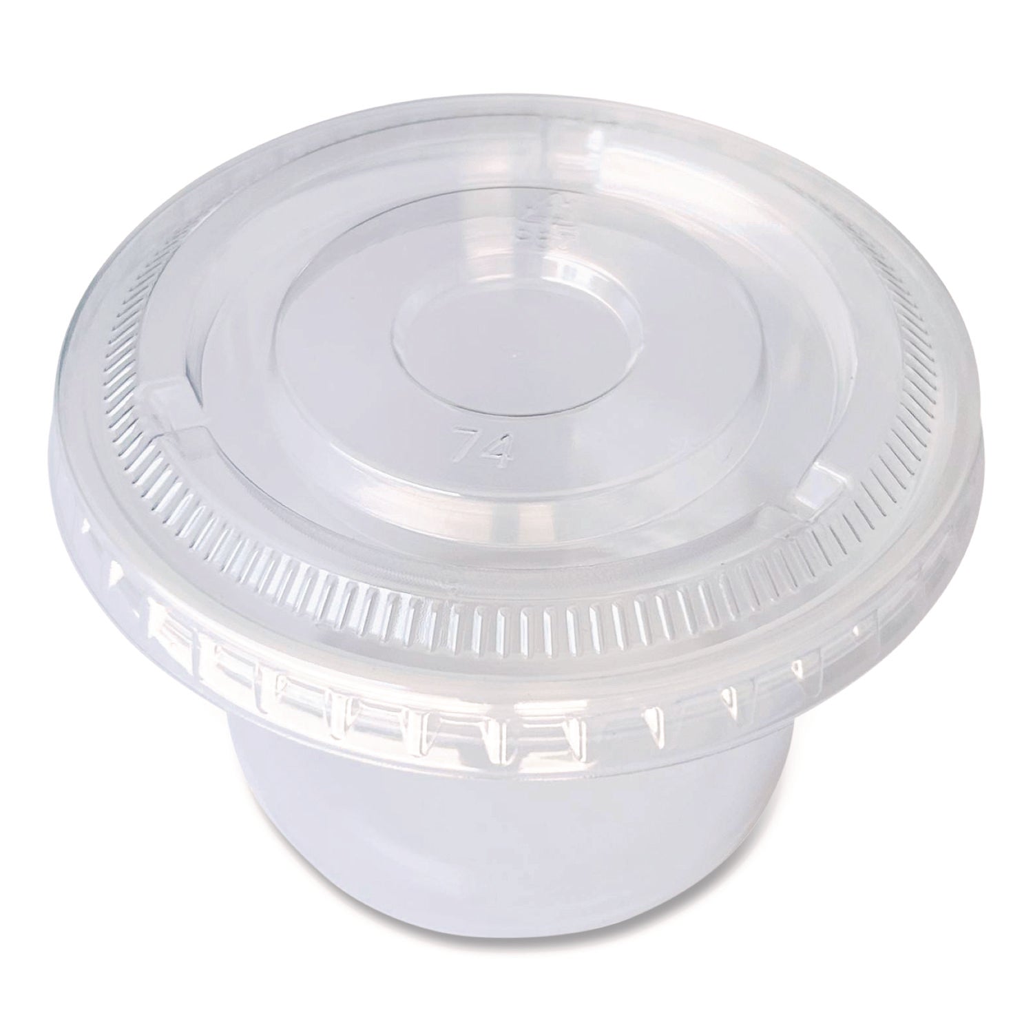 Souffle/Portion Cup Lids, Fits 3.25 oz to 5.5 oz Portion Cups, Clear, 2,500/Pack
