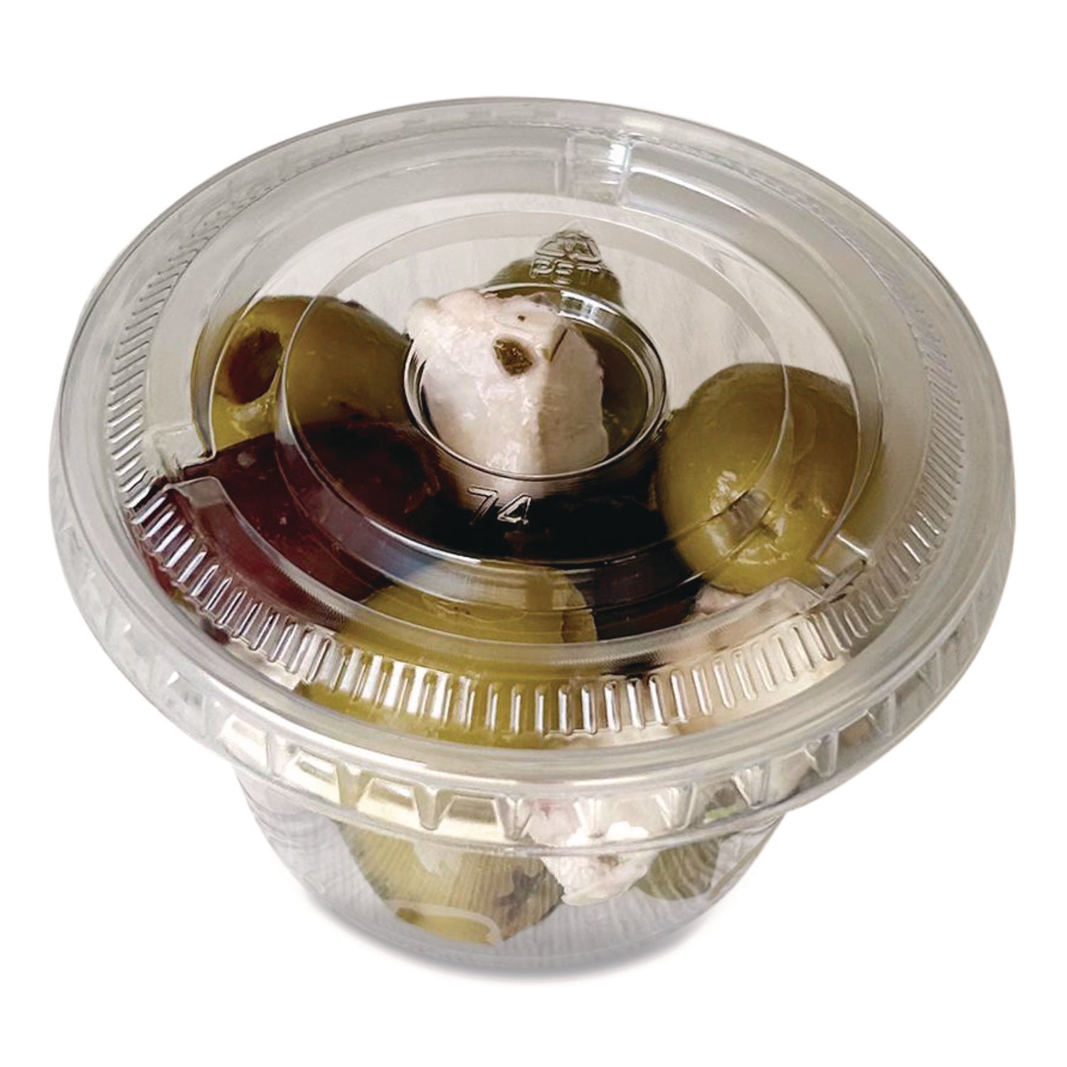 Souffle/Portion Cup Lids, Fits 3.25 oz to 5.5 oz Portion Cups, Clear, 2,500/Pack