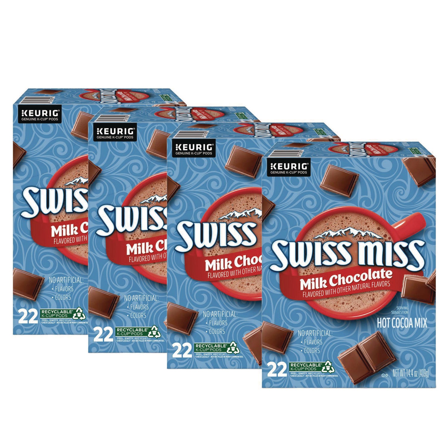 Swiss Miss K-Cup Milk Chocolate Hot Cocoa - Powder - 4 / Carton
