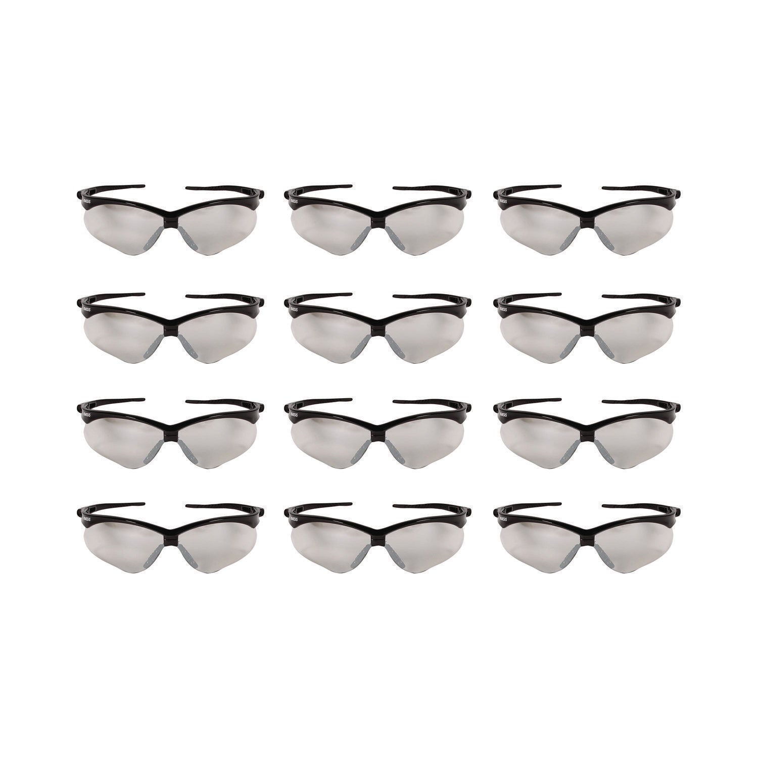 Nemesis Safety Glasses, Black Frame, Indoor/Outdoor Lens