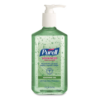ADVANCED SOOTHING GEL HAND SANITIZER, FRESH SCENT WITH ALOE AND VITAMIN E, 12 OZ PUMP BOTTLE, 12/CARTON